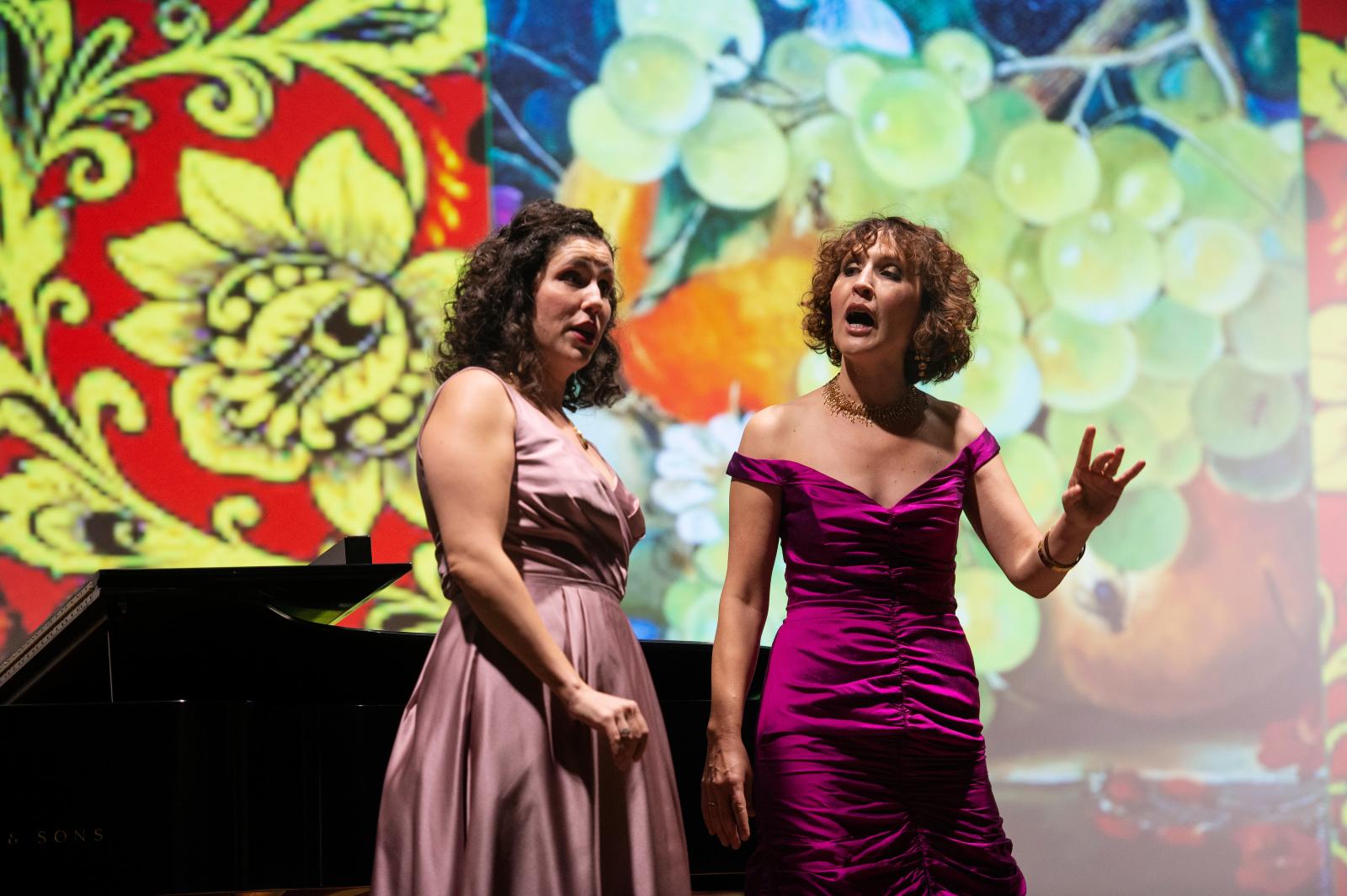 Two vocal professors performing