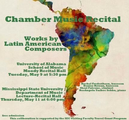 Chamber Music Recital - Works by Latin-American Composers poster design